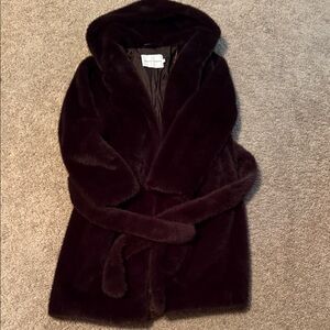Rebecca Minkoff Rich Chocolate Faux Fur Coat